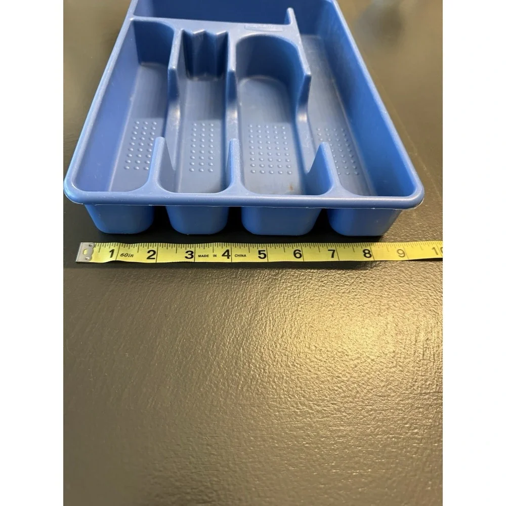 Rubbermaid 5 Slot Silverware Cutlery Utensil Organizer Tray In‎ Drawer Blue 2919